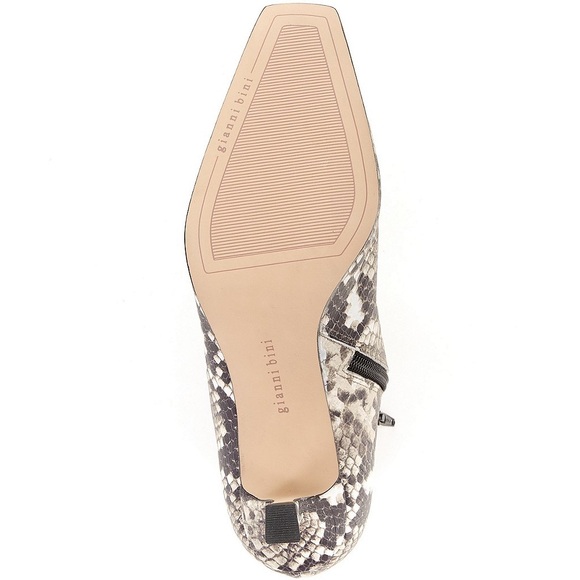 NWOB $129 Giani Bini Palmero Snake Print Snip Toe Kitten Heel Booties - Picture 5 of 9